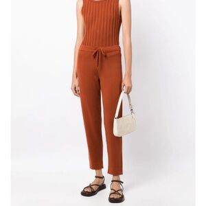 Cashmere in Love Sarah Fine-knit Burnt Orange Track Pants